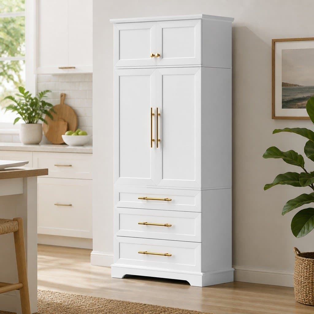White Buffet Sideboard Storage Cabinet