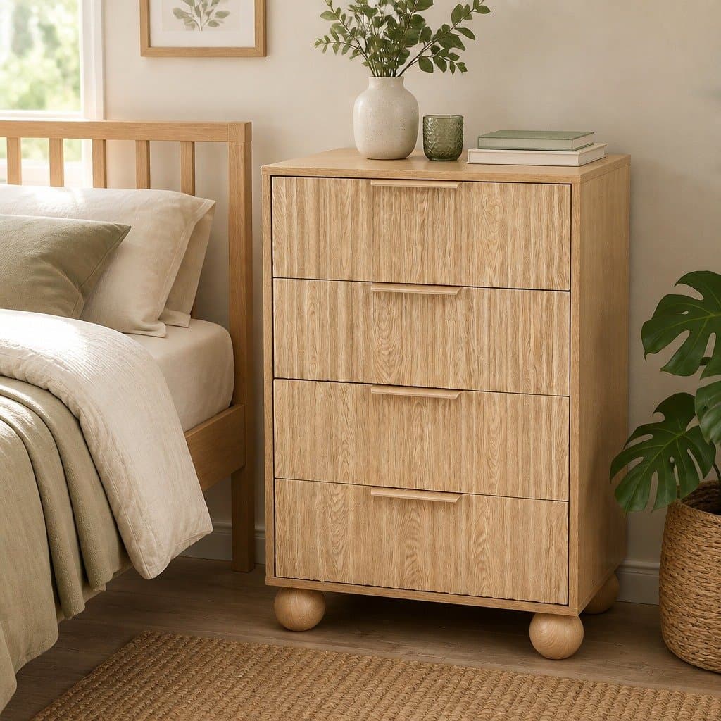 Pine 4 Drawer Chest for Smart Storage