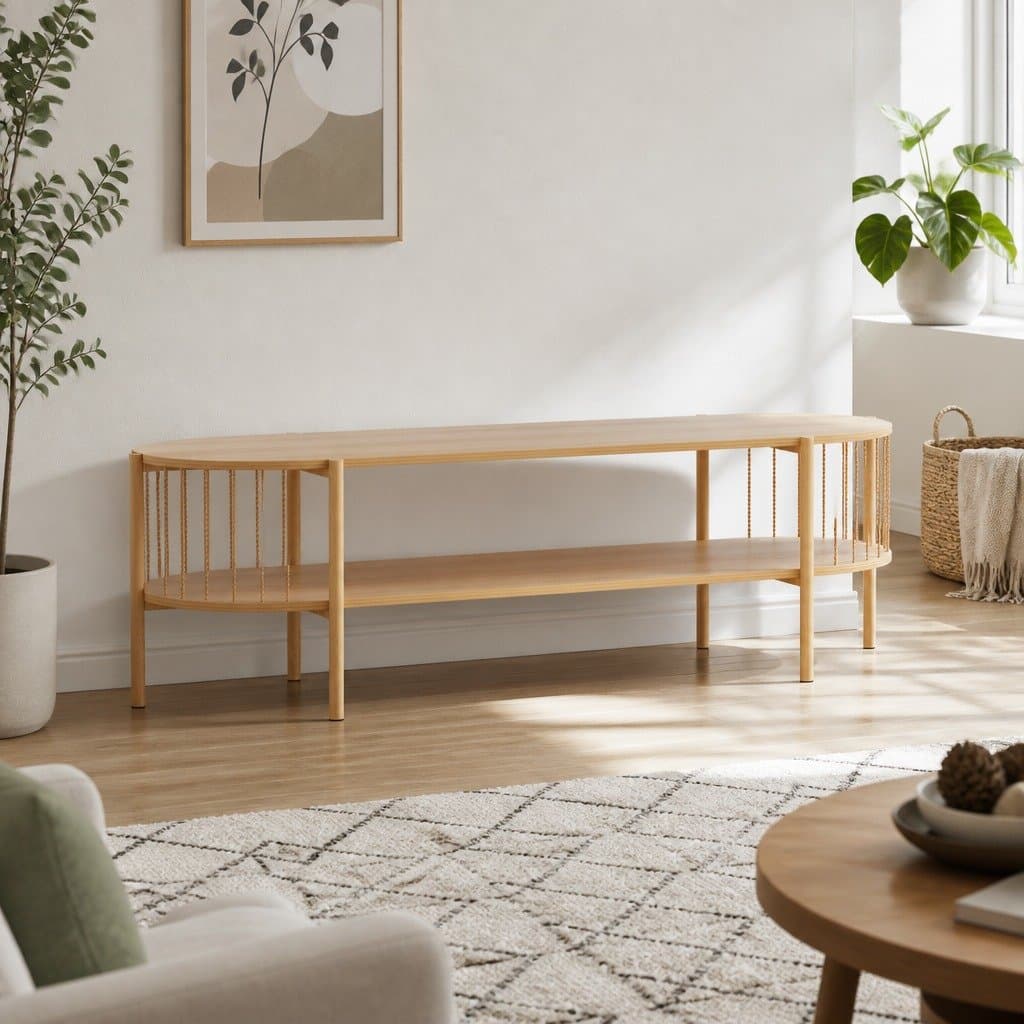 148cm TV Entertainment Unit with Open Shelves