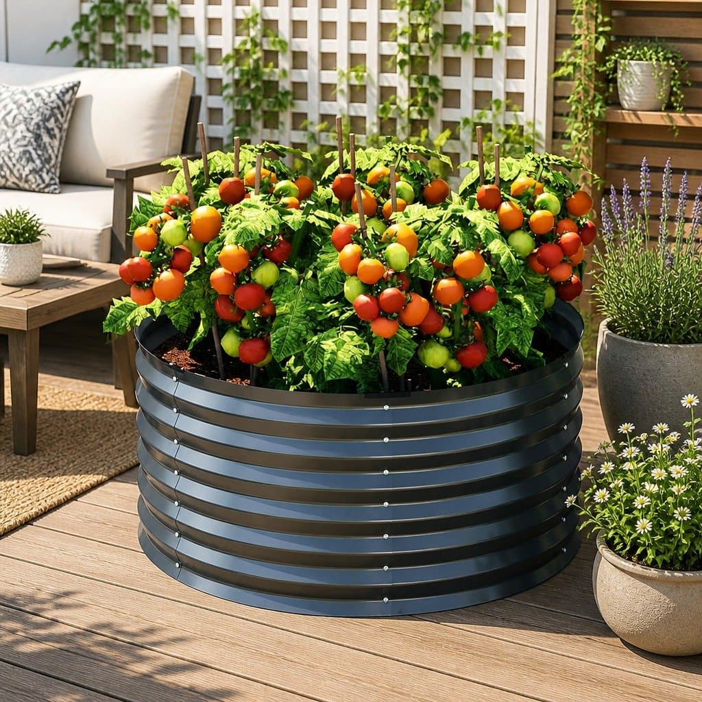 Galvanised Steel Raised Garden Bed Planter 90x45cm