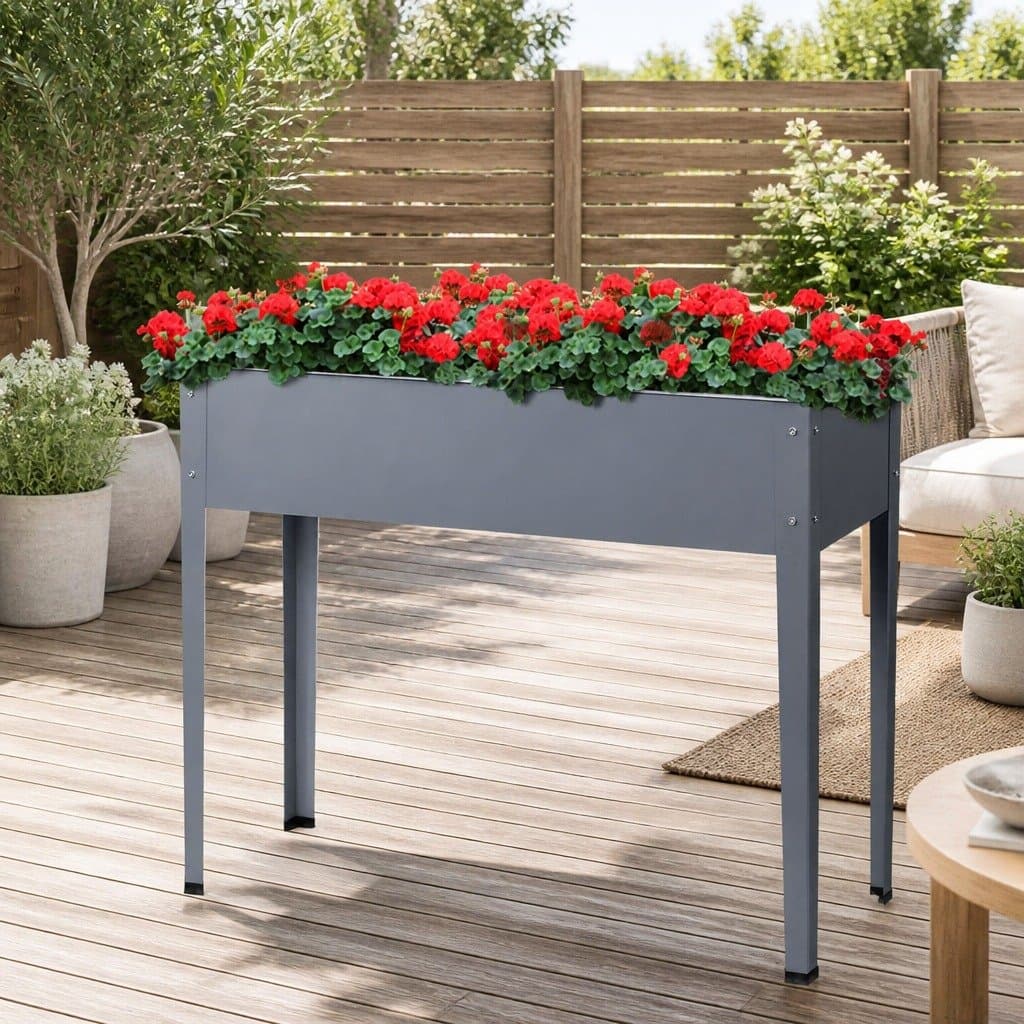 Elevated Garden Bed Planter Box 100x80x30cm