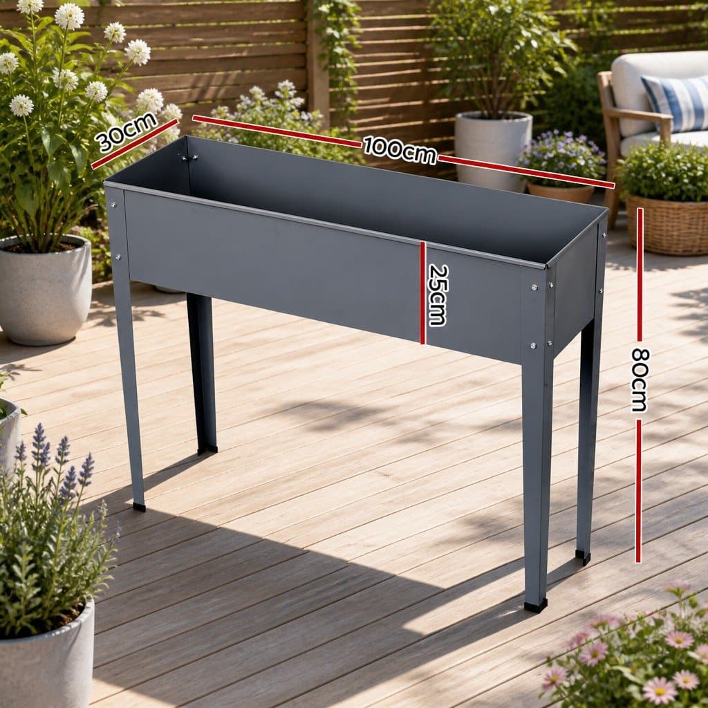 Elevated Garden Bed Planter Box 100x80x30cm