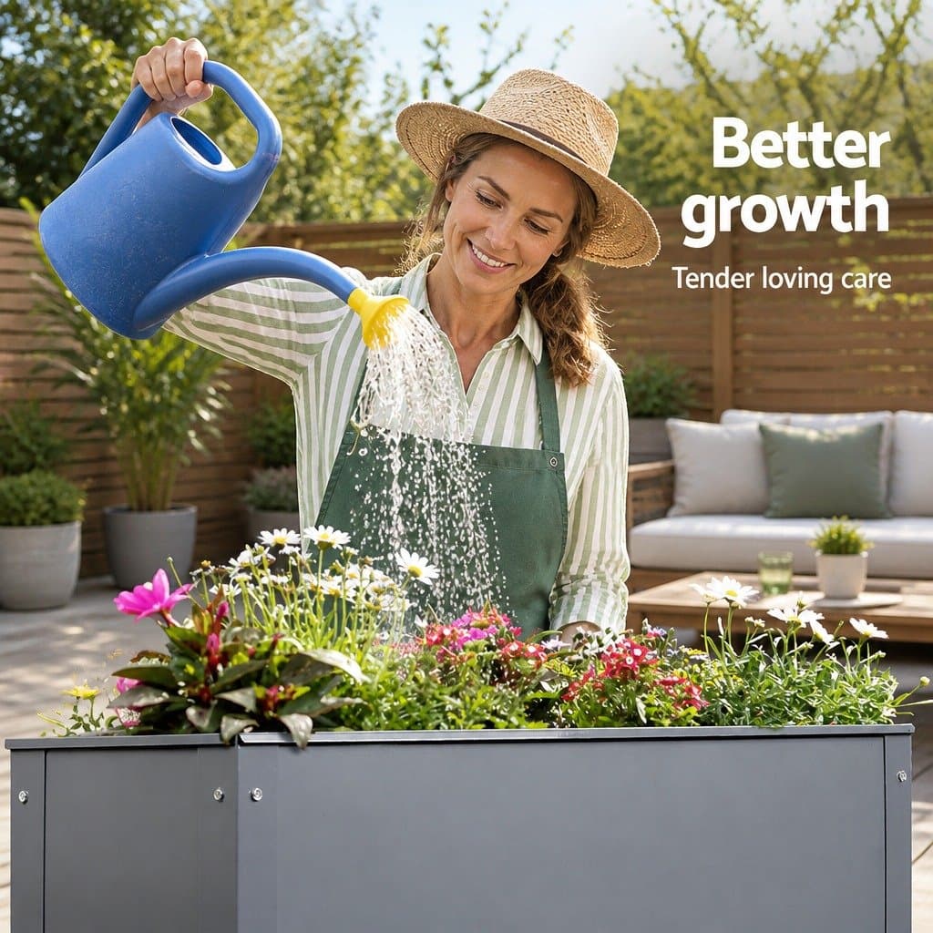 Elevated Garden Bed Planter Box 100x80x30cm