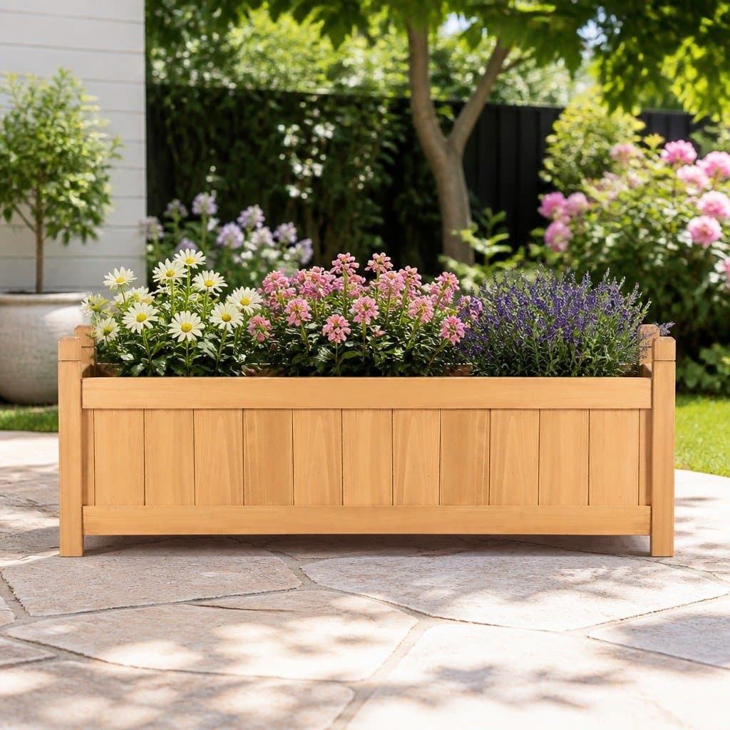 Wooden Raised Garden Bed 90x30x33cm