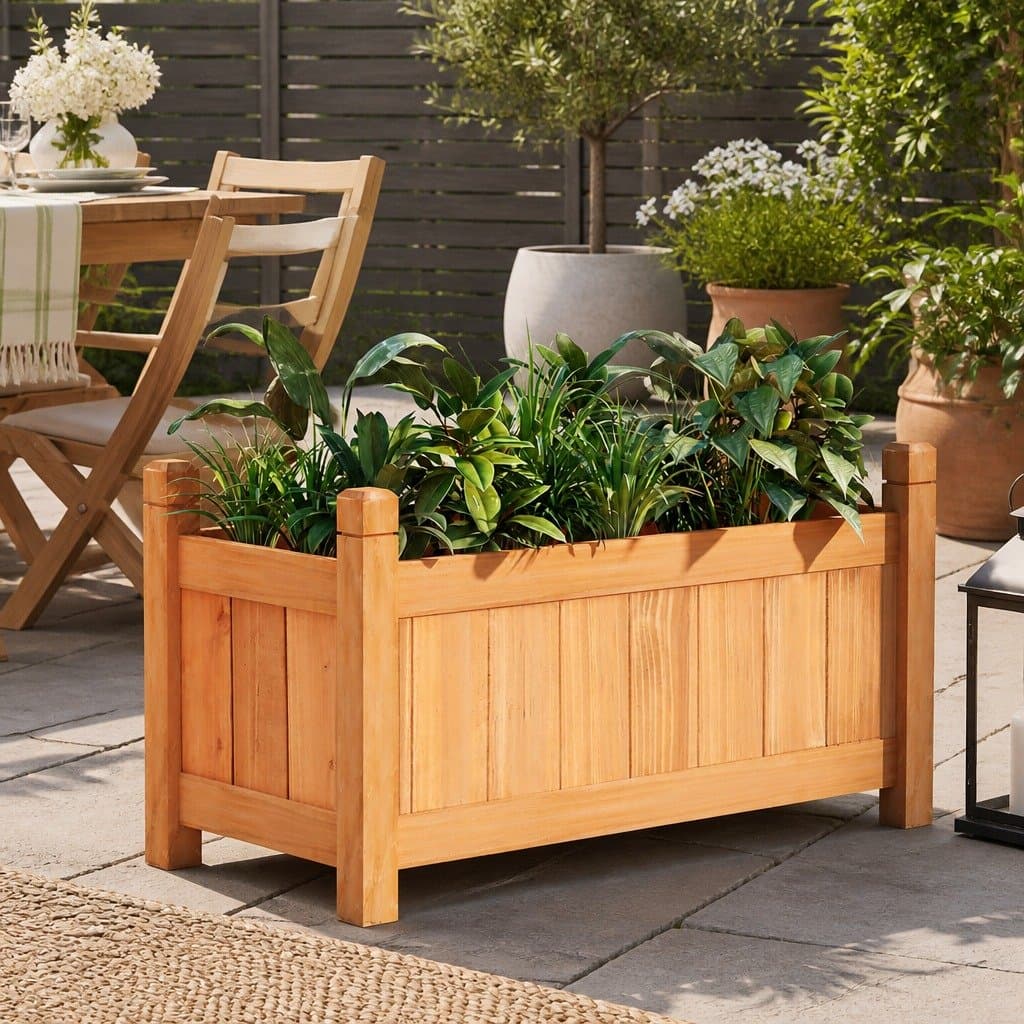 Wooden Raised Garden Bed 60x30x33cm for Vegetables