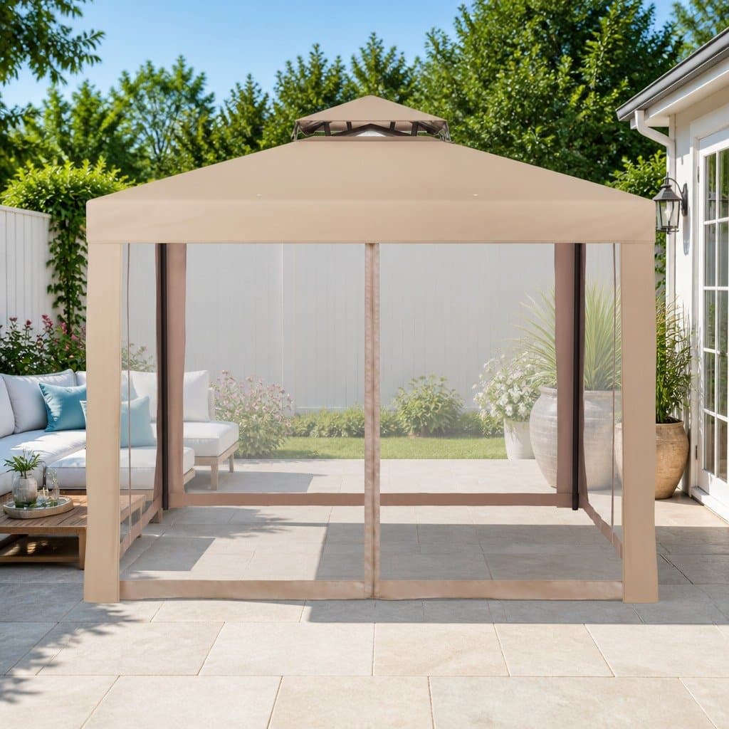 Gazebo Marquee 3m Outdoor Tent with Mesh Walls