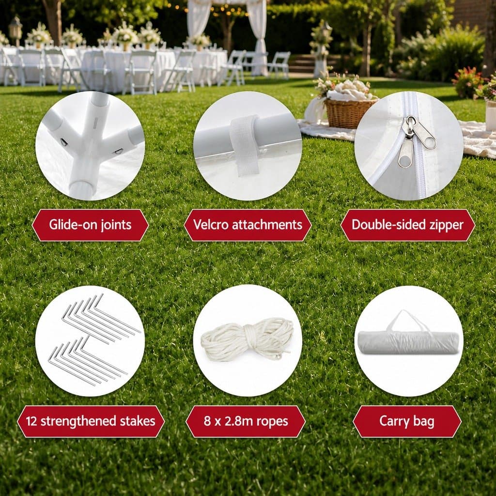 Gazebo 3x9m Outdoor Wedding Canopy with Panels