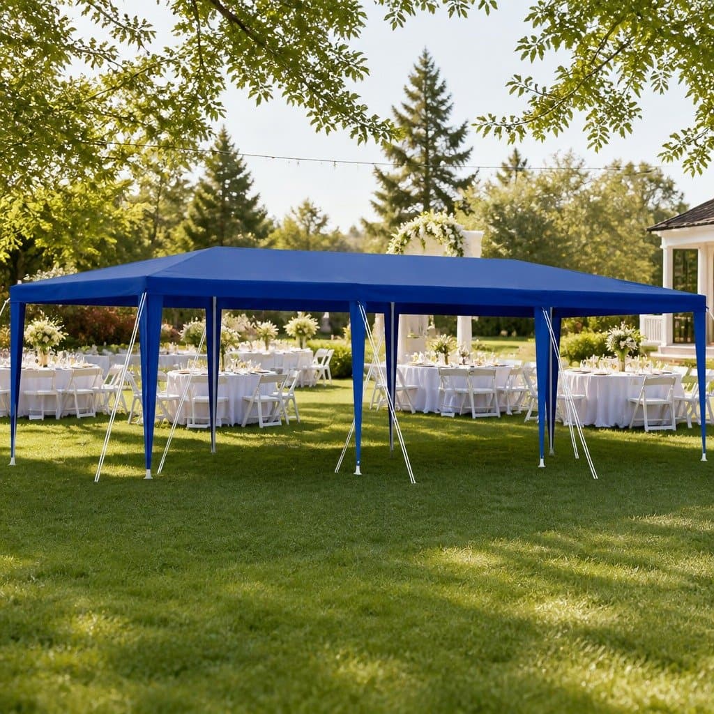 3x9m Blue Outdoor Gazebo for Events and Camping