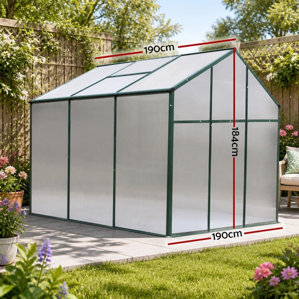 1.9x1.9x1.83M Greenhouse with UV-Resistant Panels