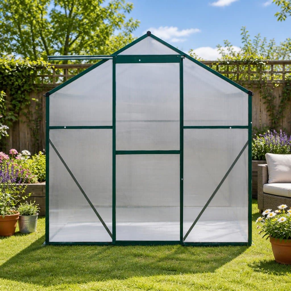 1.9x1.9x1.83M Greenhouse with UV-Resistant Panels