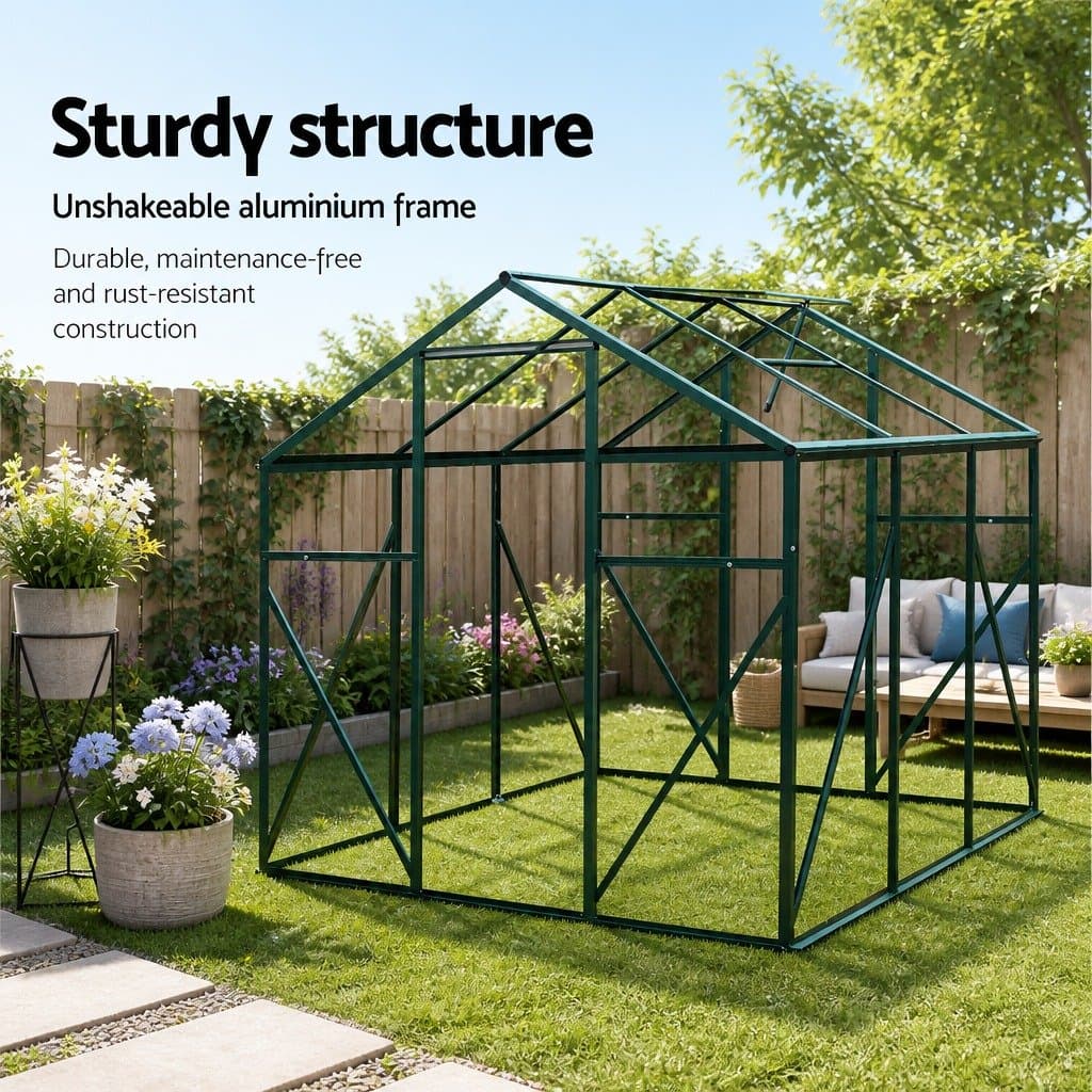 1.9x1.9x1.83M Greenhouse with UV-Resistant Panels