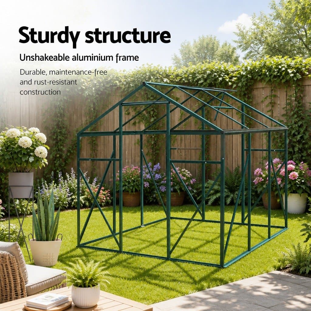 1.9x1.9x1.83M Greenhouse with UV-Resistant Panels