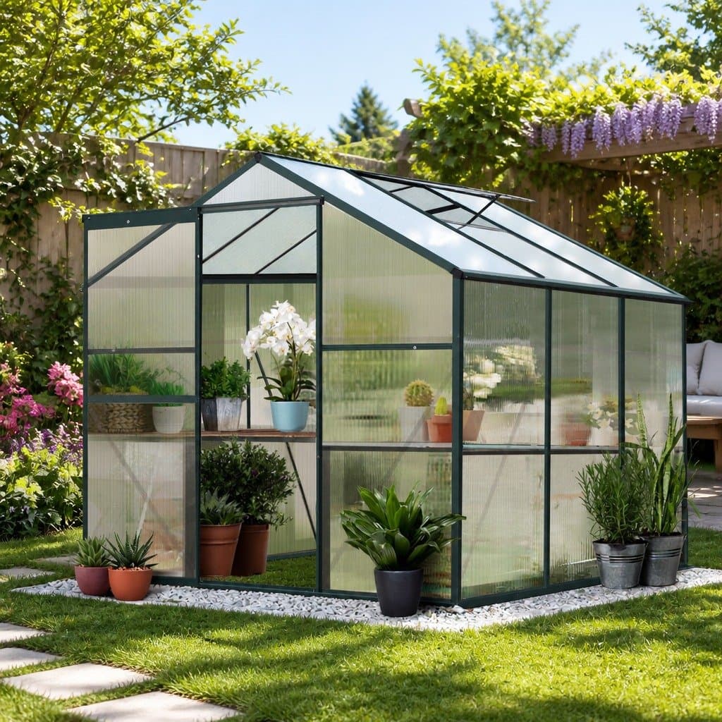 1.9x1.9x1.83M Greenhouse with UV-Resistant Panels