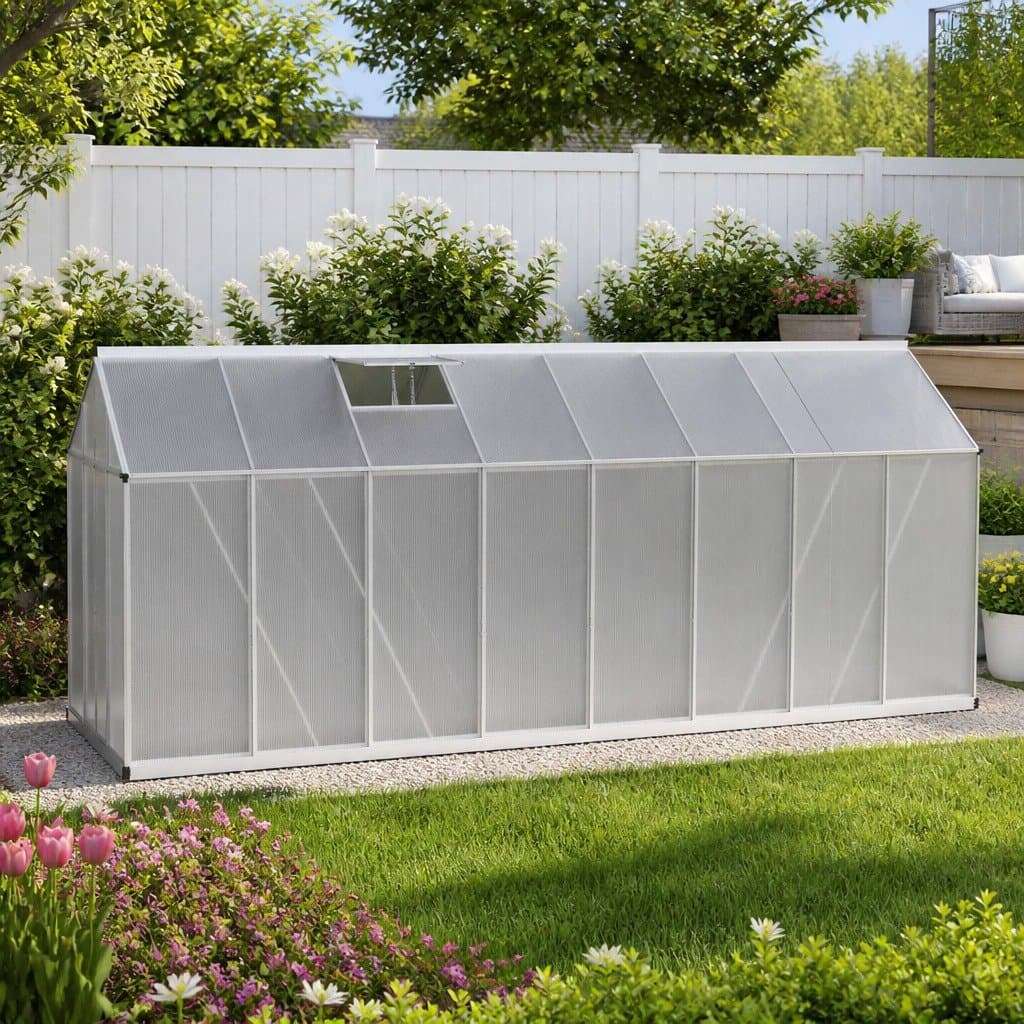 Aluminium Greenhouse with Polycarbonate Panels
