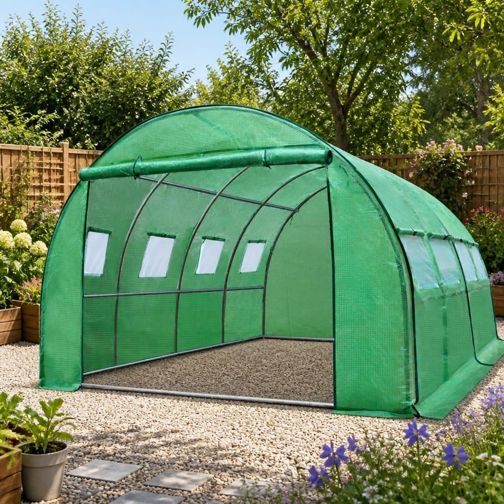 4x3x2M Tunnel Greenhouse with Steel Frame and PE Cover