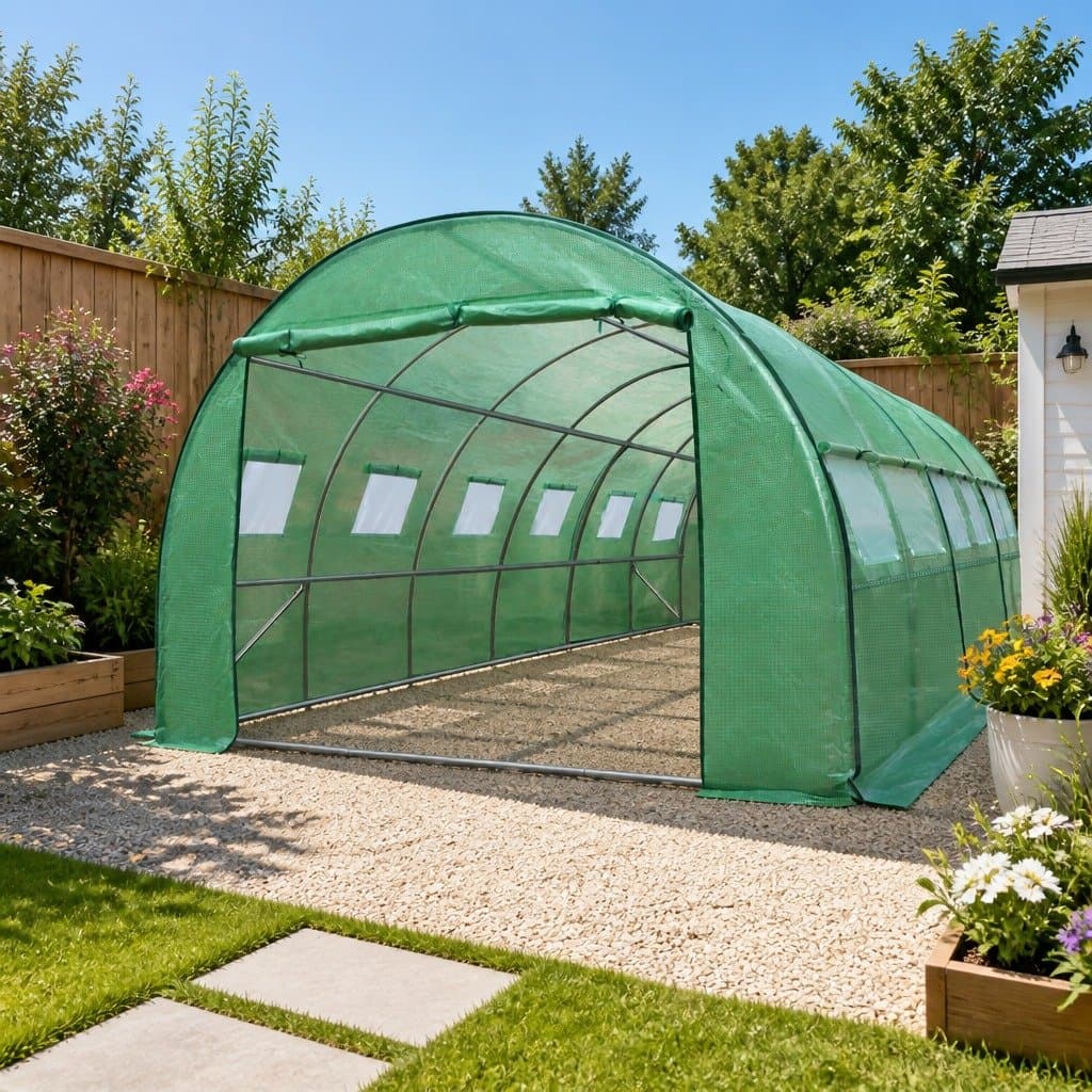 6M x 3M x 2M Greenhouse Tunnel for Year-Round Gardening