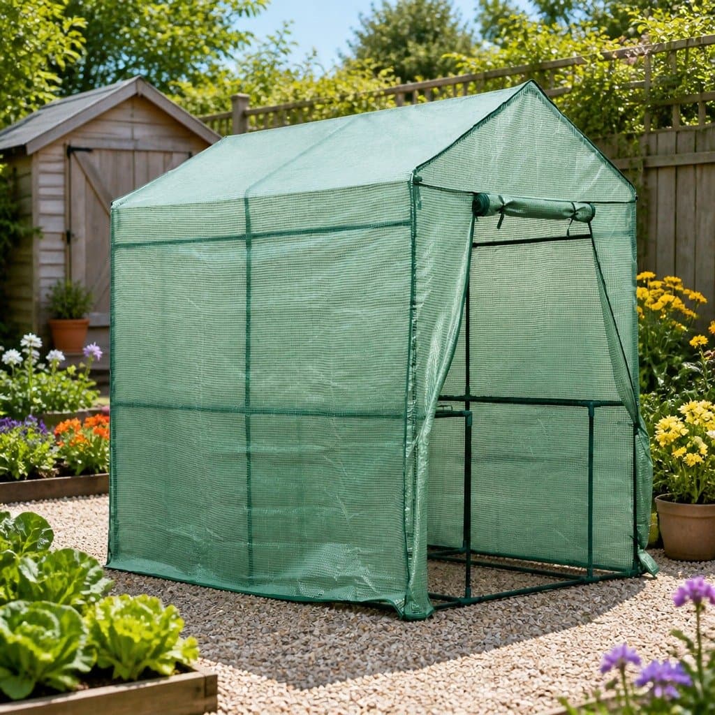 Walk-in Greenhouse Tunnel 1.9M High with 8 Shelves