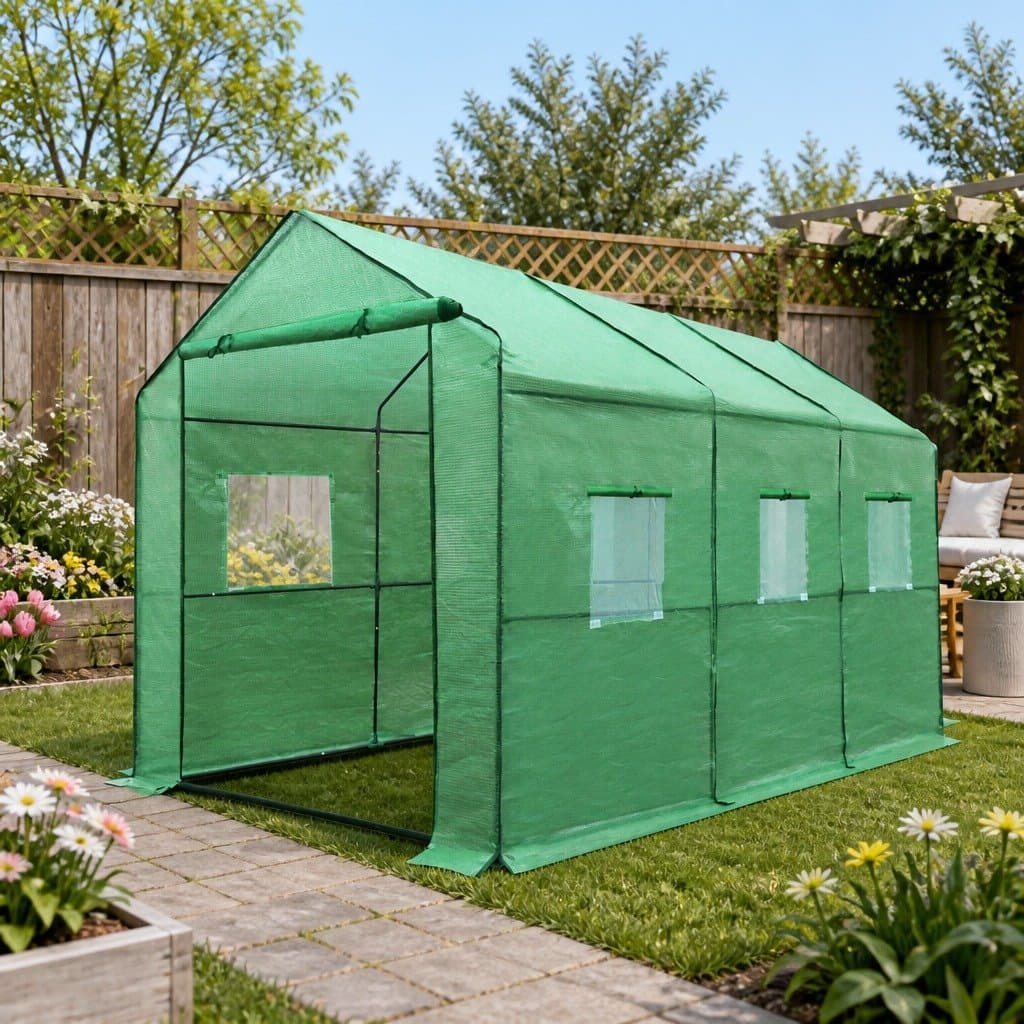 3.5M x 2M Walk-In Greenhouse Tunnel for Gardens