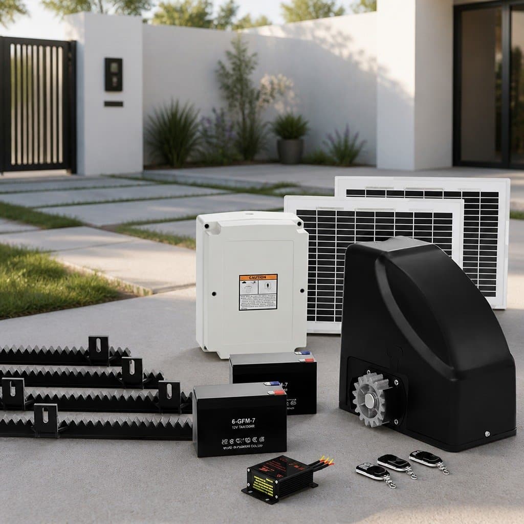 Heavy Duty Sliding Gate Opener Kit with Solar Power