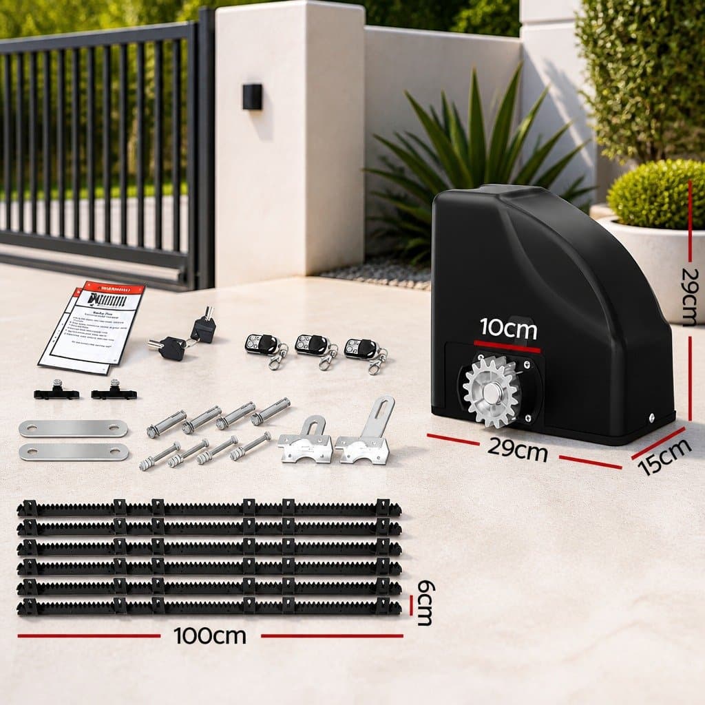 Solar Sliding Gate Opener Kit 6M 600KG