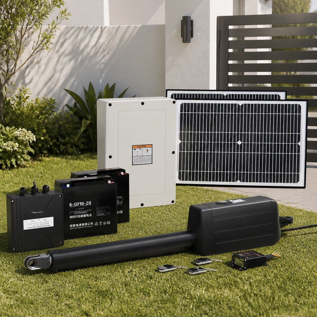 Heavy Duty Solar Powered Gate Opener 40W Electric Swing Control
