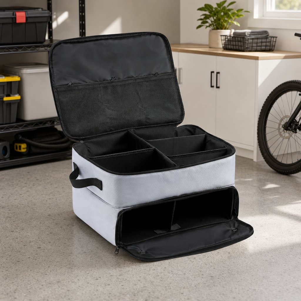 Golf Trunk Organizer with 2-Tier Shoe Compartment