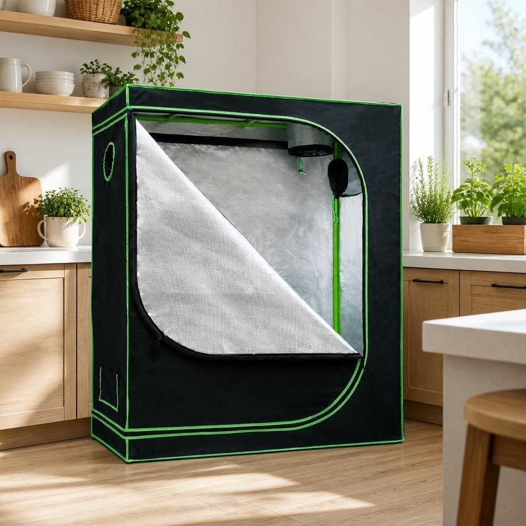 Hydroponics Grow Tent 120x60x150cm with Steel Frame