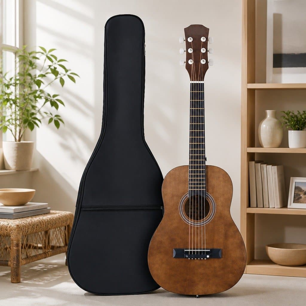 31-Inch Compact Steel String Acoustic Guitar with Gig Bag