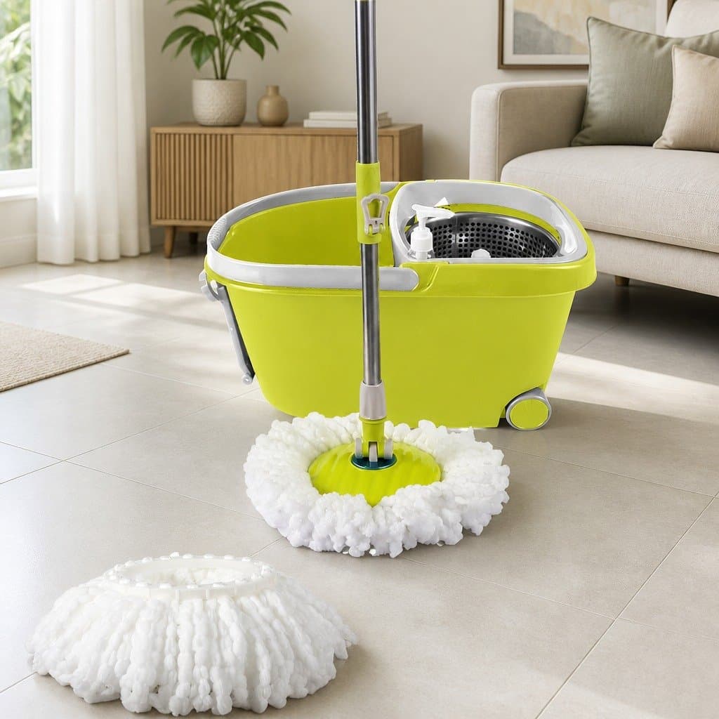 Mop Bucket Set with 360° Rotatable Head