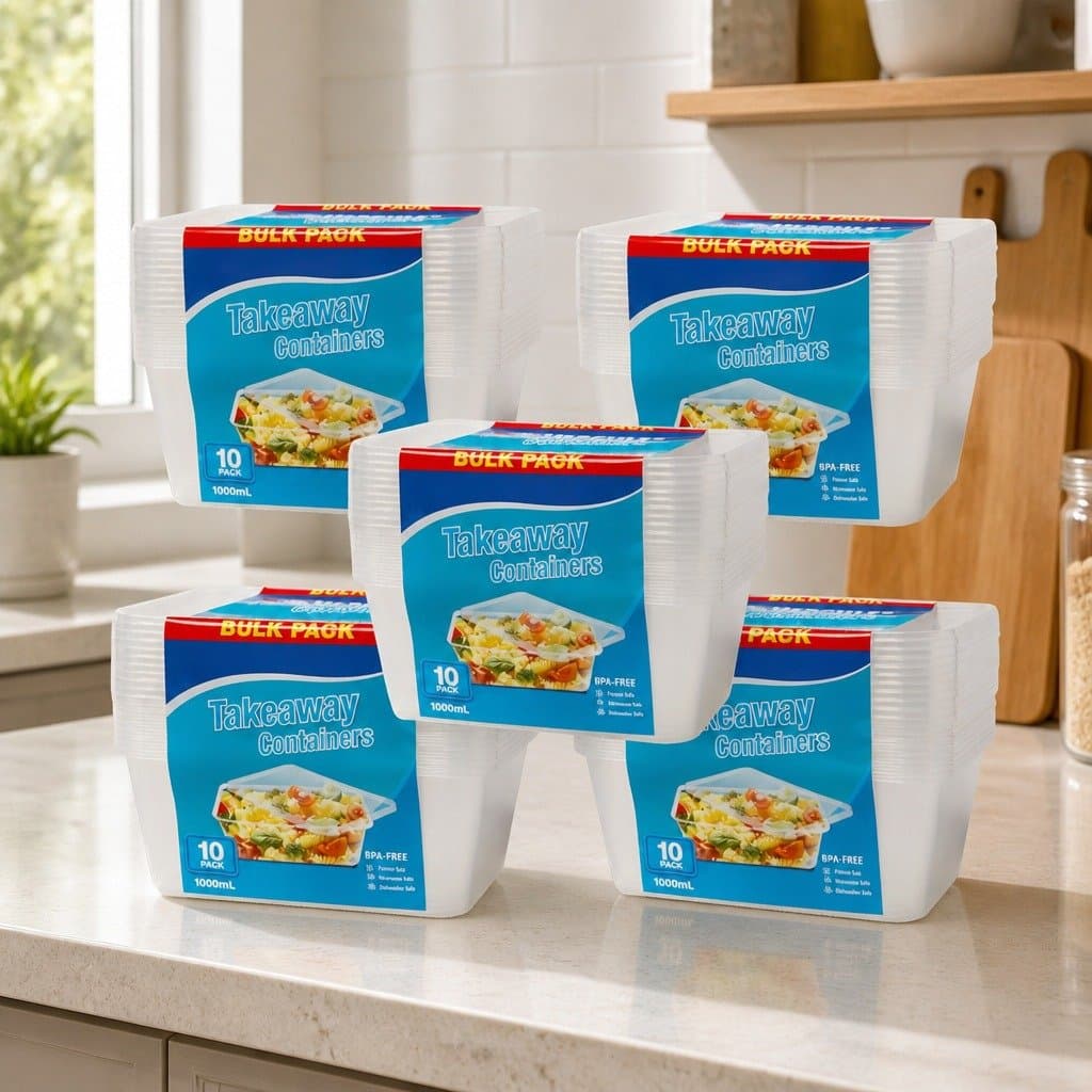 1000ml Takeaway Food Storage Containers 50 Pack