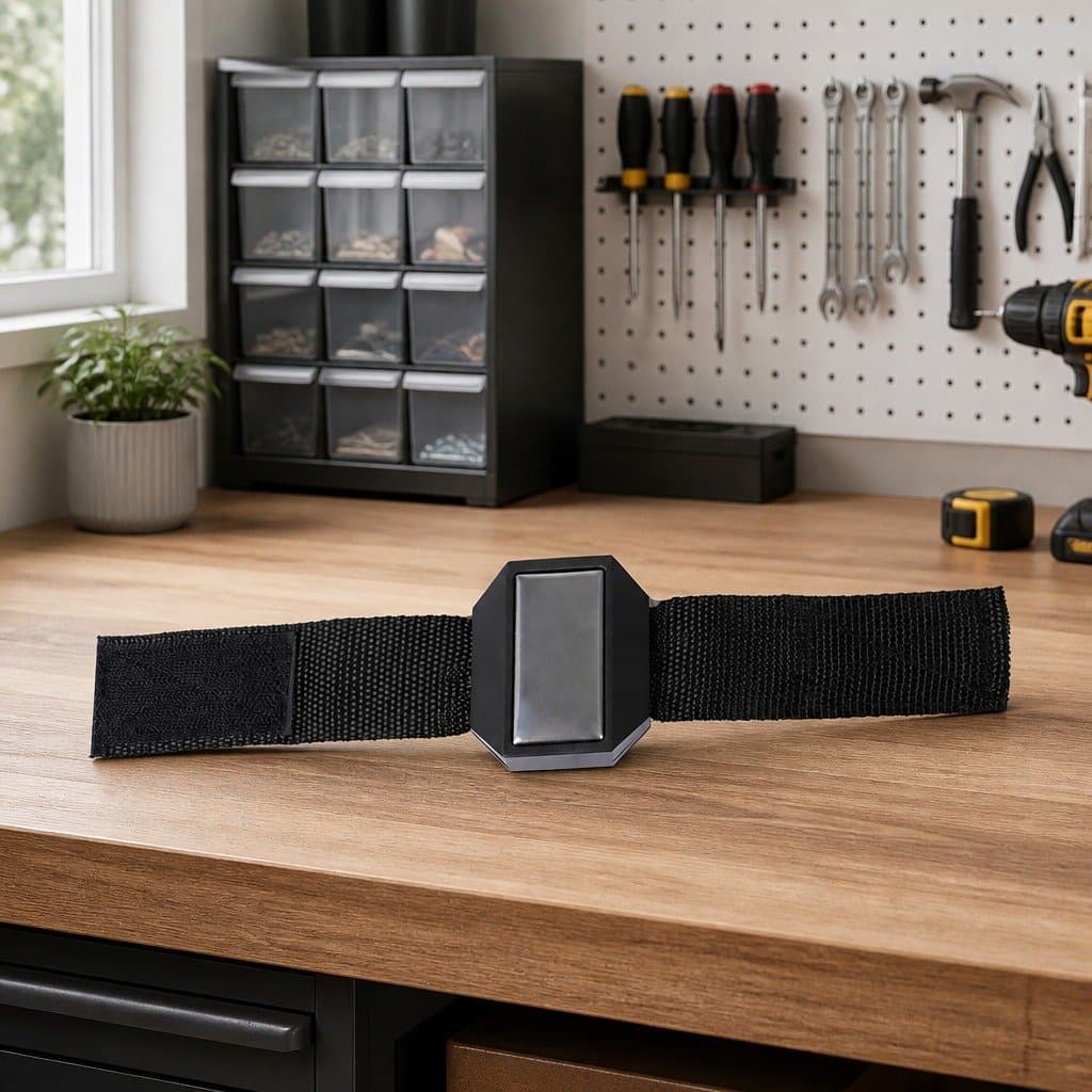 Magnetic Wrist Band Tool Holder for DIY Projects
