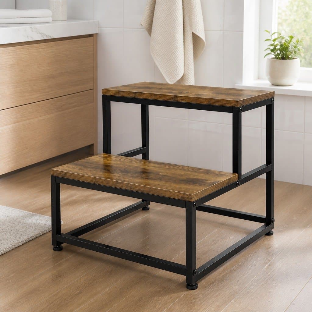 2-Step Stool with Anti-Slip Surface for Home
