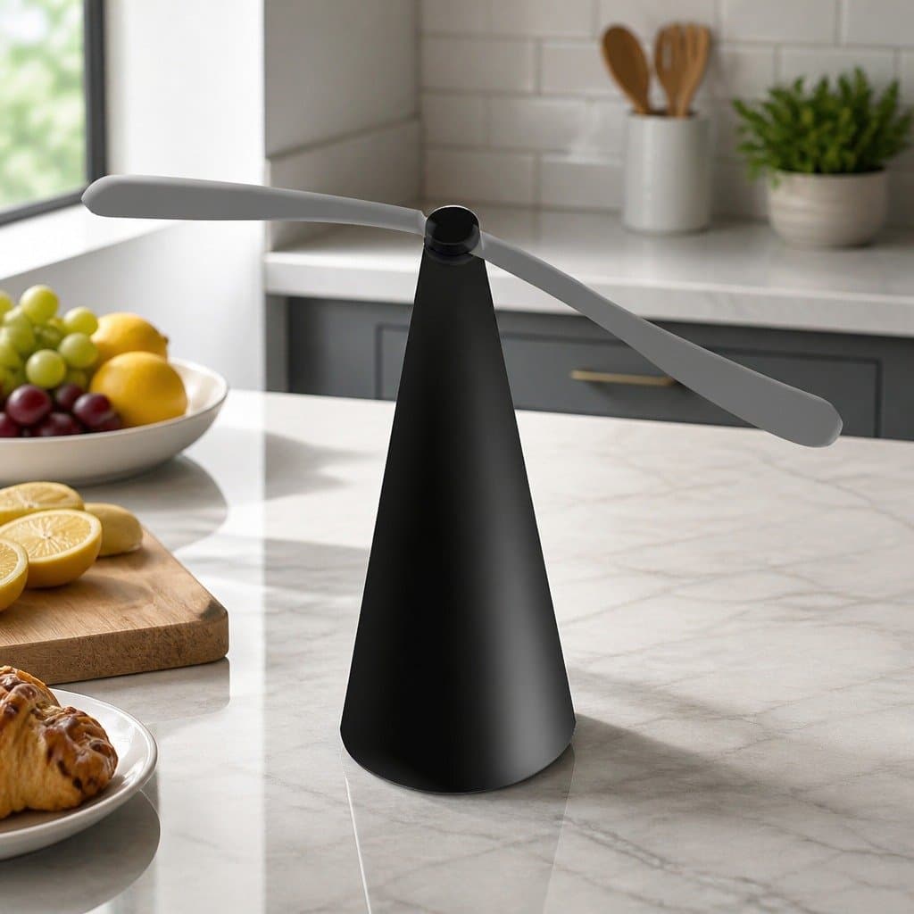 Portable Bug Deterrent with Rotating Blades for Home