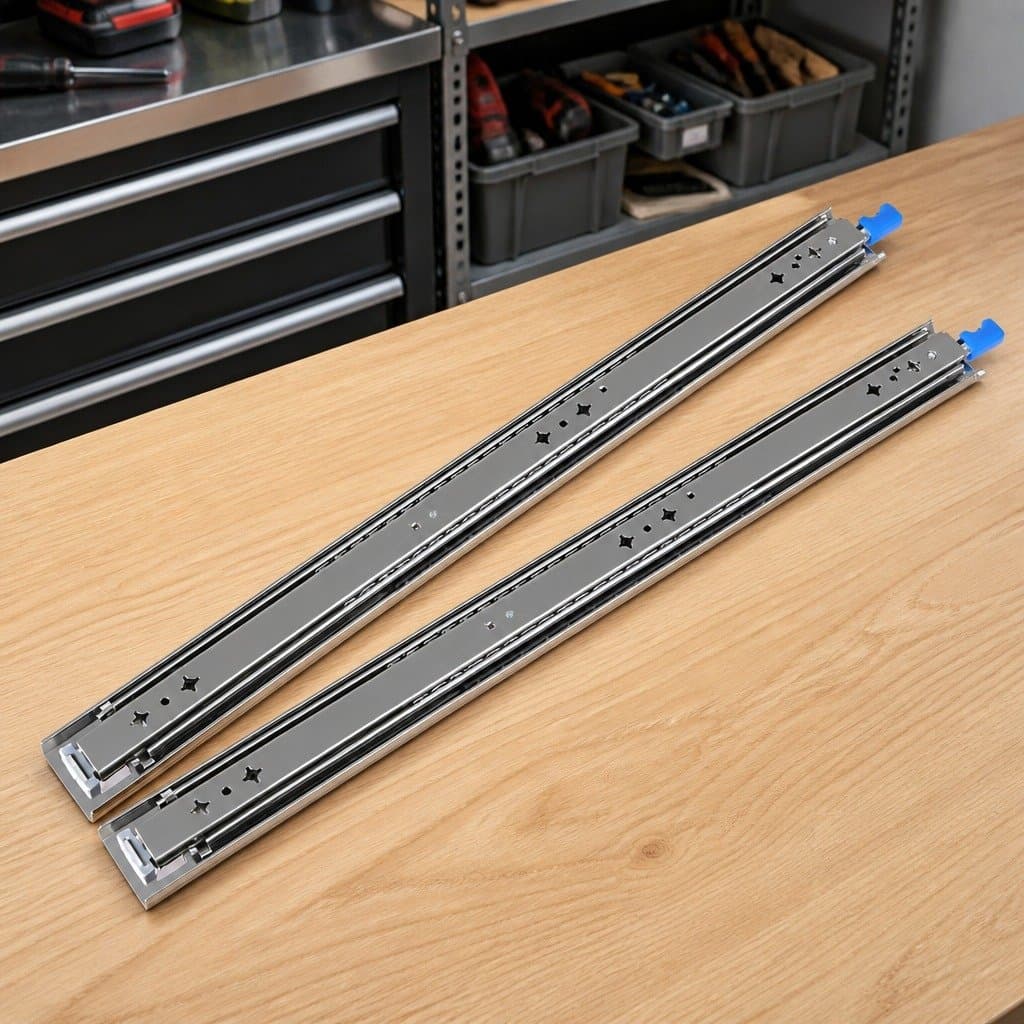 Locking Drawer Slides 559MM 150KG Full Extension