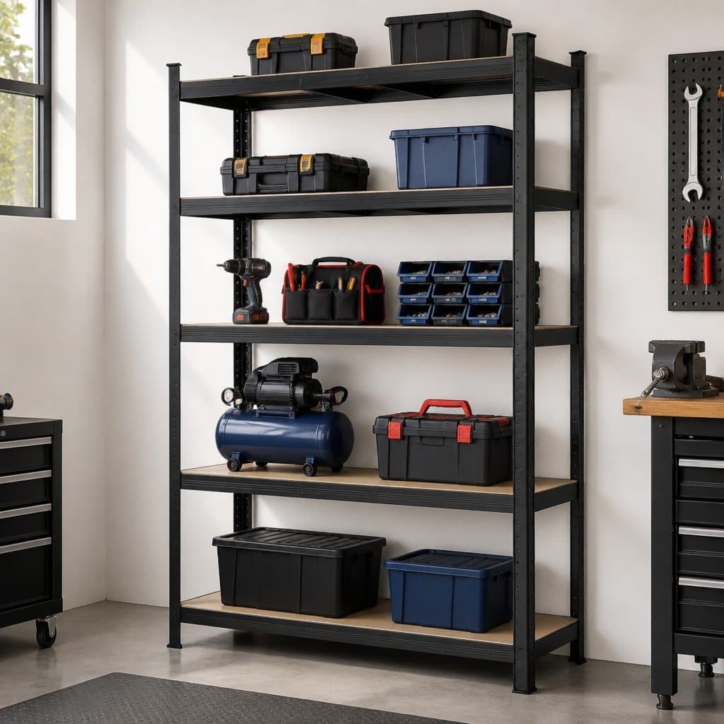 5-Tier Metal Storage Rack for Organising Spaces
