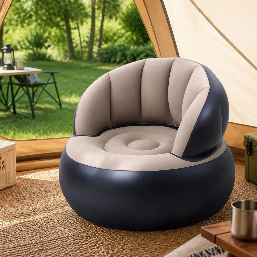 Inflatable Air Chair with Pump for Relaxation