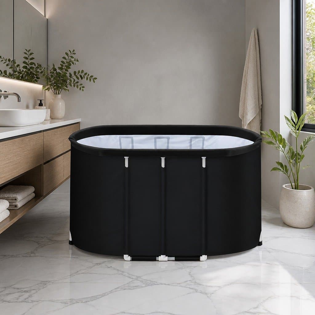 Inflatable Ice Bath Tub 120x70x70cm for Cold Water Therapy