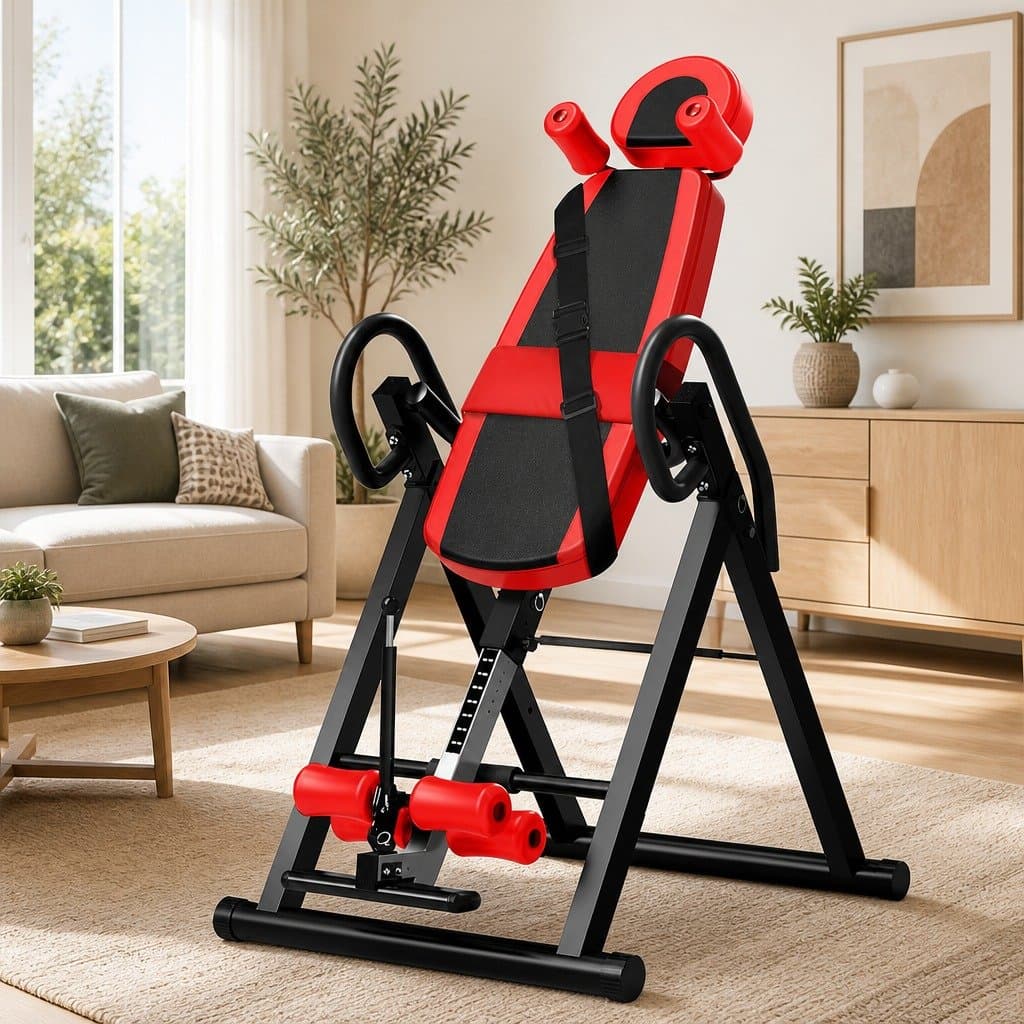 Inversion Table Gravity Exercise Back Stretcher Foldable Home Gym Equipment