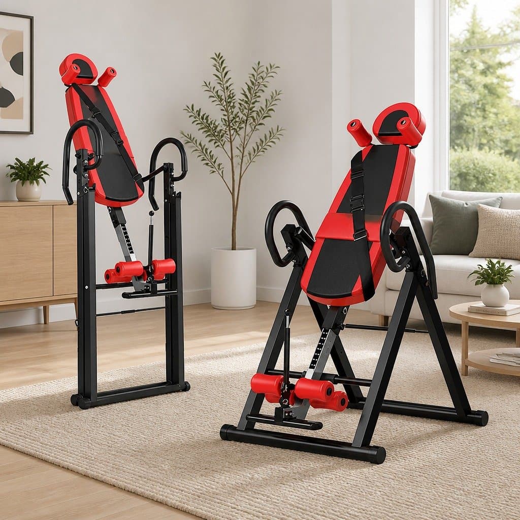 Inversion Table Gravity Exercise Back Stretcher Foldable Home Gym Equipment