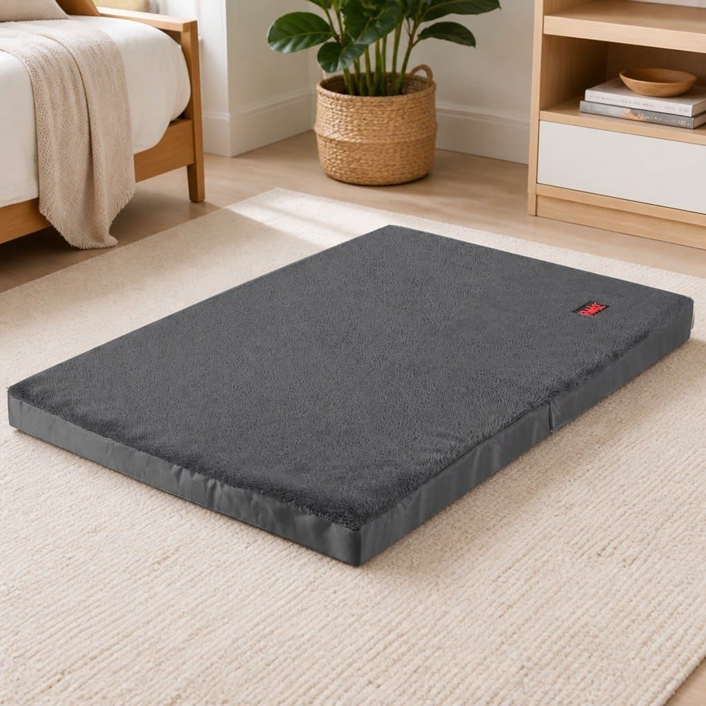 X-Large Grey Foldable Pet Bed for Dogs and Puppies