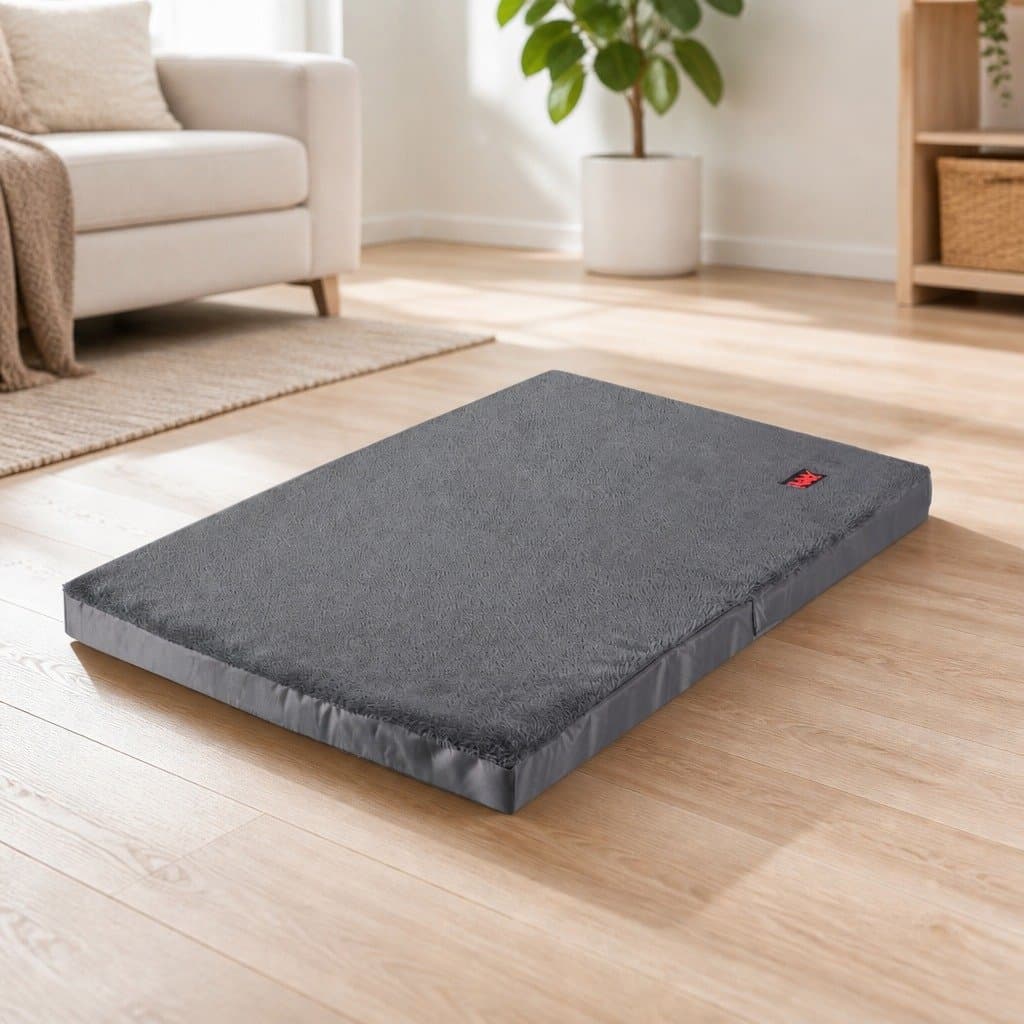 X-Large Grey Foldable Pet Bed for Dogs and Puppies