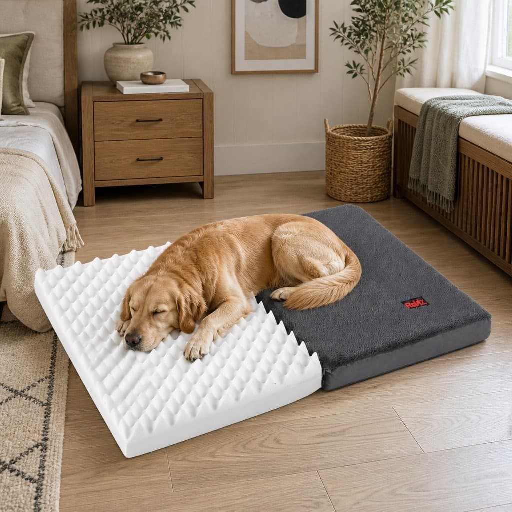 X-Large Grey Foldable Pet Bed for Dogs and Puppies