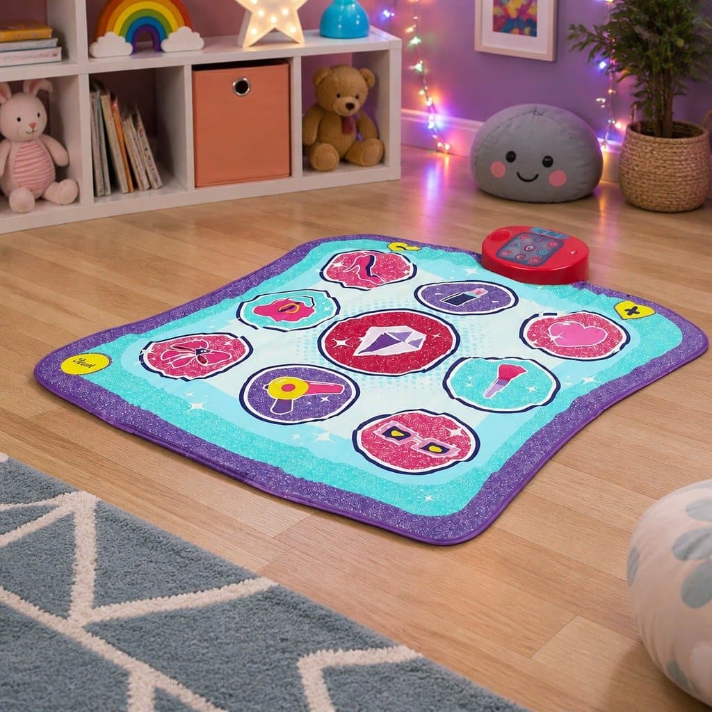 Kids Dance Mat Playmat 9 Spots Music Rhythm Game Foldable Portable Educational