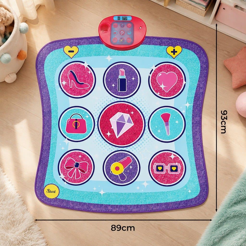 Kids Dance Mat Playmat 9 Spots Music Rhythm Game Foldable Portable Educational