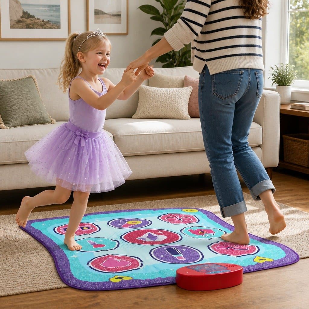 Kids Dance Mat Playmat 9 Spots Music Rhythm Game Foldable Portable Educational
