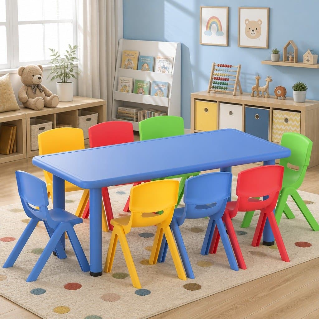 9-Piece Kids Activity Table and Chairs Set
