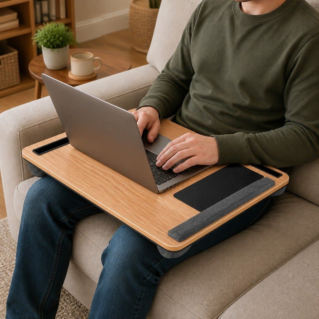 Portable Lap Desk with Ergonomic Wrist Rest