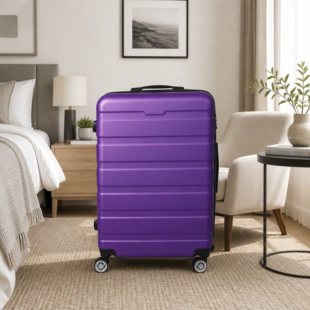 20 Inch Purple Carry-On Luggage Suitcase