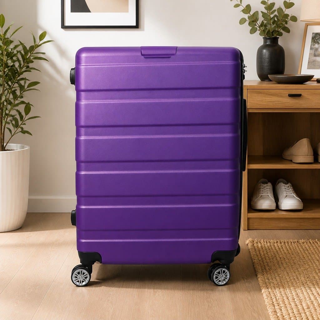 20 Inch Purple Carry-On Luggage Suitcase