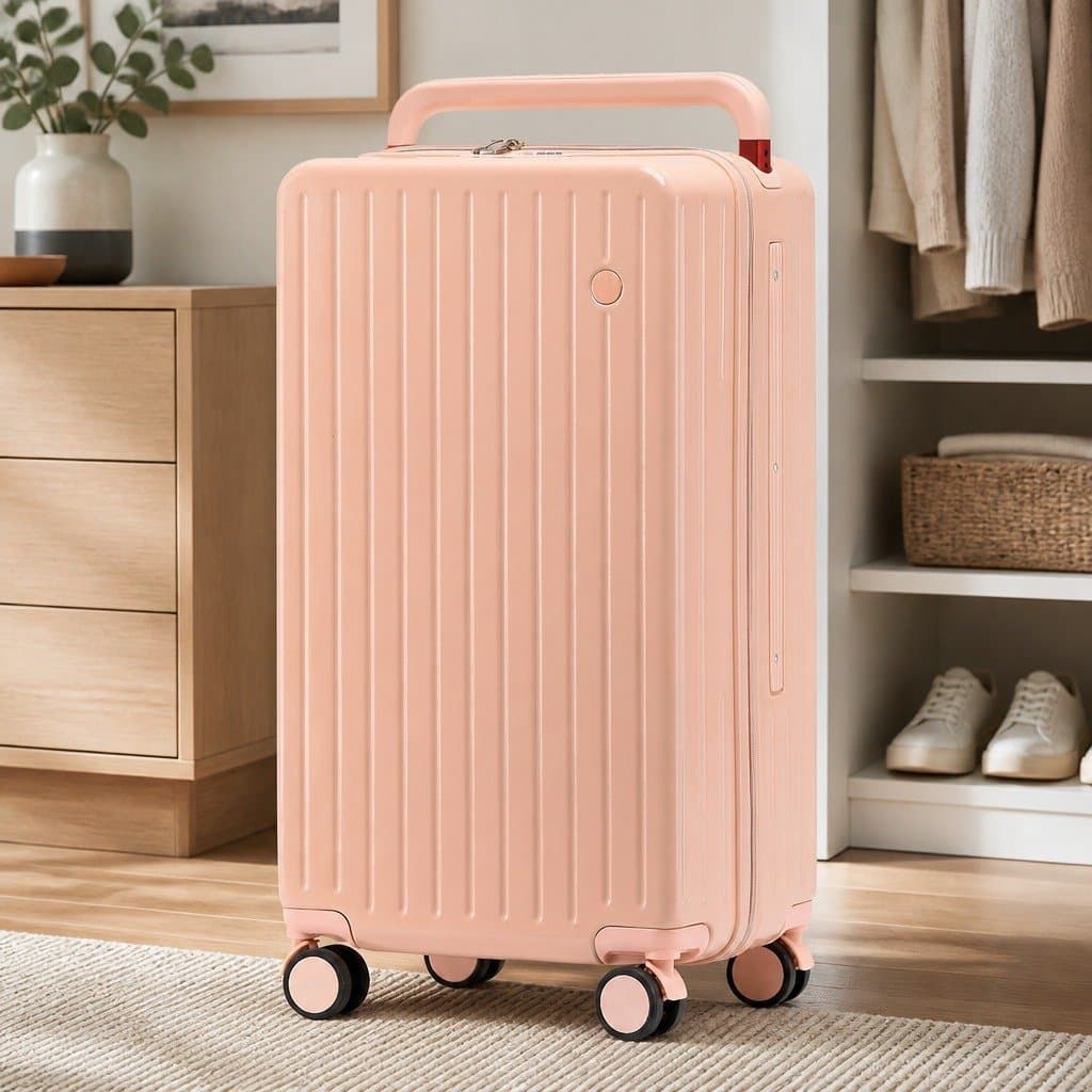 26" Pink Hard Shell Luggage with TSA Lock